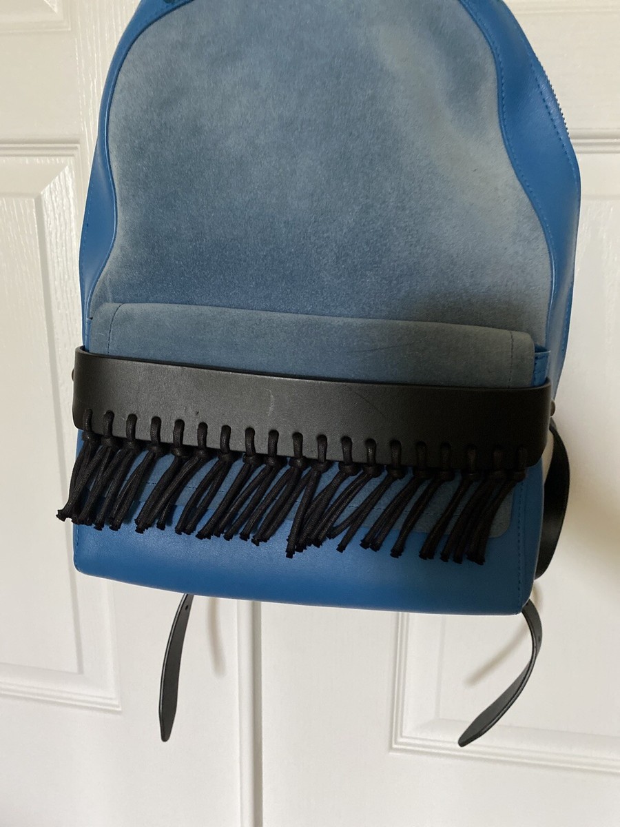 $1095 3.1 Phillip Lim blue Leather Fringe Bianca $1095 3.1 Phillip Lim black & blue Leather Fringe Bianca  main image 3