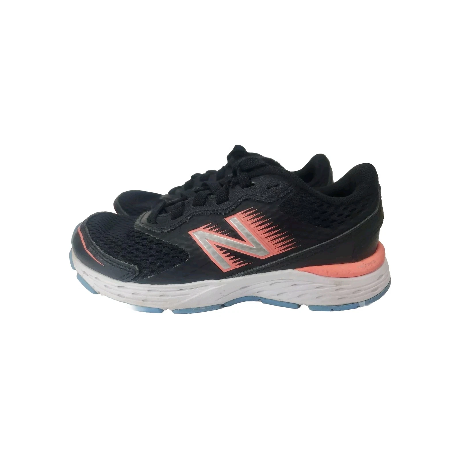 Scarpe da corsa stringate New Balance 680 V6 per bambini nere magenta pop aura taglia 13 5 M