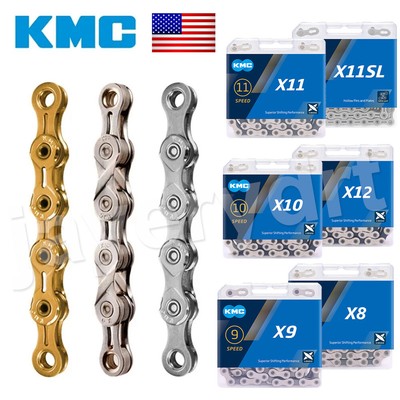 KMC 8/9/10/11/12-Speed 116/118/128 Links MTB Bike Chain fits Campy SRAM Shimano