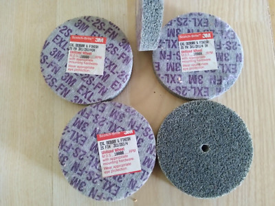 1 piece 3M Unitized Wheel 2S FIN Scotch-Brite EXL 3''x1/2'' x1/4'' Deburring Wheel