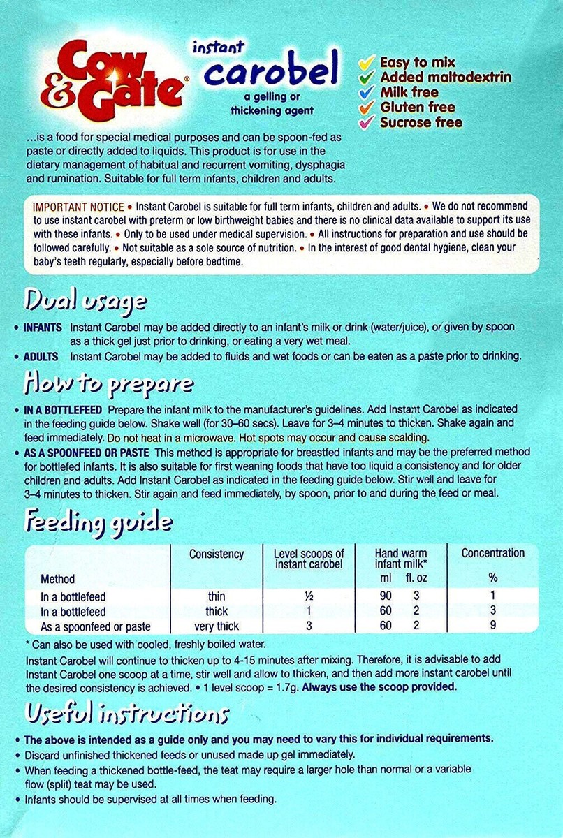 Cow Gate Instant Carobel 135g (Pack of 4)