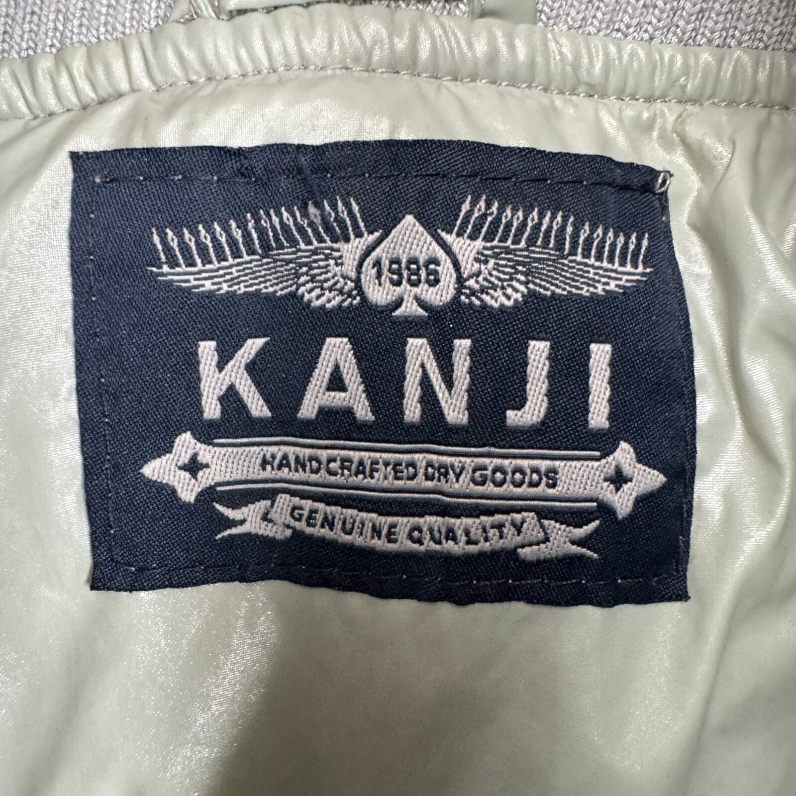 Kanji Jacket Mens Gray Full Zip Waxed Coated Japanese Utility Field 2X-Large XXL - second product detail image