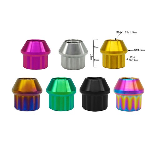 Rison Titanium Lug Nuts Open End Lug Nuts 12 Point GR5 Ti M12 M14 Lug Nut 20PCS - Picture 10 of 79
