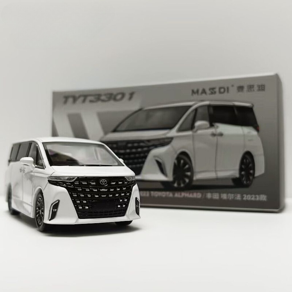 EY Masdi 1:64 White 2023 Alphard Mini Van MPV Sports Model Diecast