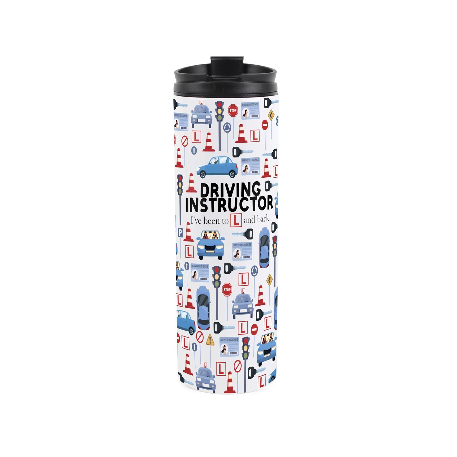 Driving Instructor Travel Mug - Novelty Trades Reusable Stainless Steel Flask