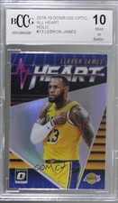 2018 Donruss Optic All Heart Holo Prizm LeBron James BCCG 10 Mint or Better 1h1