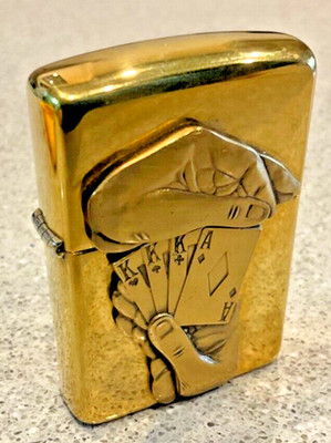 Genuine Brand New 2000 ZIPPO Lighter BARRETT SMYTHE Full House Trick Surprise