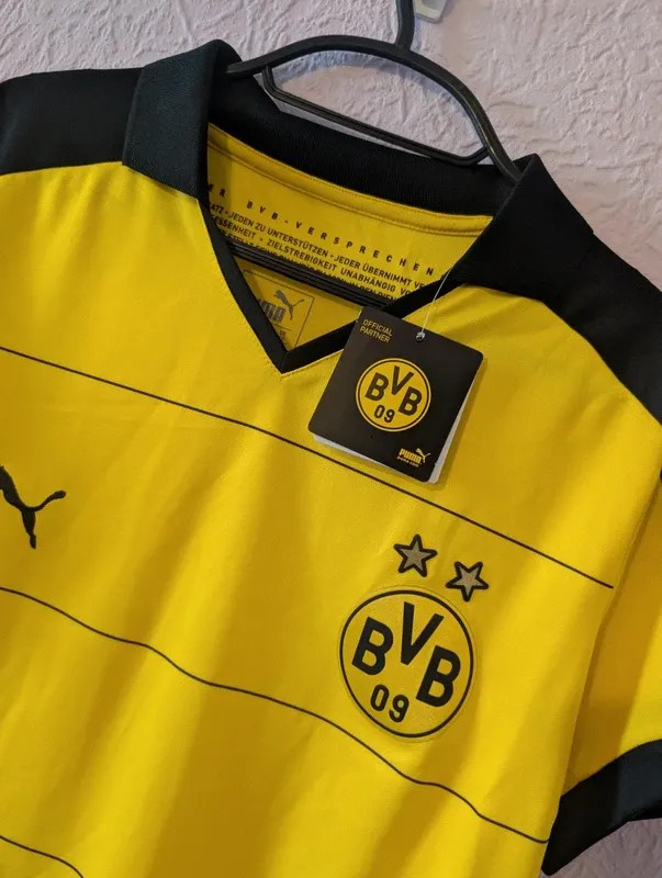 Puma Borussia Dortmund 2016 17 Home Shirt Womens UK 16 BVB Football Jersey image 2