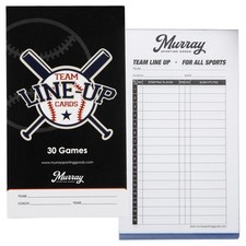 Murray Sporting Goods Baseball Softball Lineup Cards 30 Games 16 Player Roster