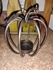 Metal Pumpkin Tealight Candle Holder Tabletop Decor Piece * Great Condition!
