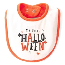 Carters My First Halloween Drool Baby Bib NWT - Infant Fall Pumpkin Bat🎃