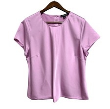 J. Crew Satin Cap Sleeve Blouse Top Lavender Plus Size 2XL Back Button