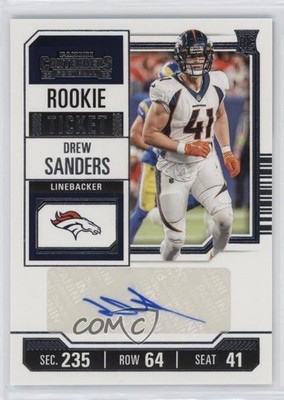 2023 Panini Contenders Rookie Ticket Drew Sanders #154 Rookie Auto RC 1n8m