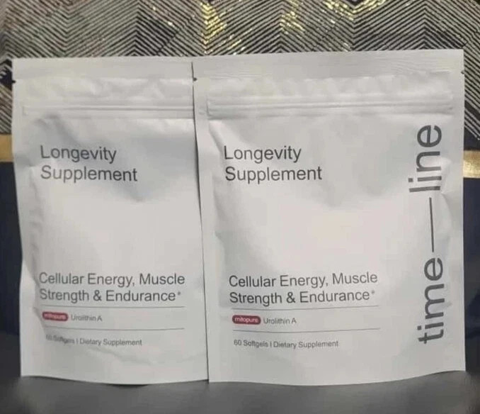 Time-Line Longevity Supplement Mitopure Urolithin A 60 Softgel 2 Packs