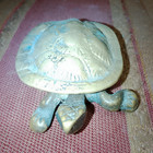 Solid Brass Turtle Ashtray Hinged Lid Vintage Item One Of A Kind Item — photo 1