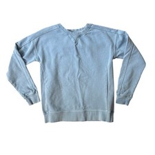 Boden Kids French Terry Cotton Sweatshirt in Sky Blue Size 11-12y