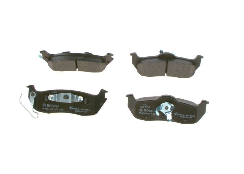 Kit plaquette de frein disque BOSCH 0986494142 compatible JEEP 05080871AA