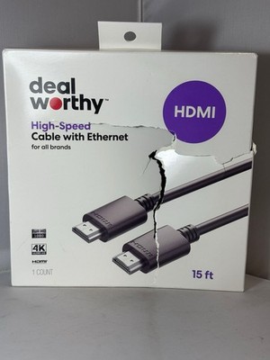 HDMI High Speed Cable with Ethernet Cable 15ft - dealworthy