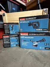 MAKITA 18v - Set (4) Power Tools Grinder, Saw, Drill, Driver, Charger Battery