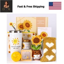 10Pcs Sunshine Gift for Women - Unique Care Package with Sunflower Gifts, Fri...