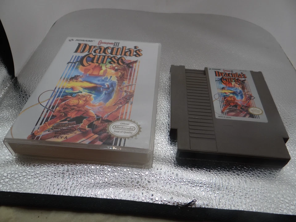 Castlevania III: Dracula's Curse ( NES) Authentic ART IN HARD COVER AND CART - Image 3 of 4