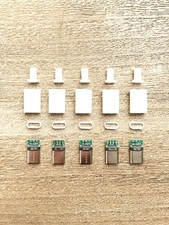 USB-C 3.1 MALE Connector Solder  Casing Replacement 5PCS - White - USA Ship