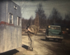 Small Town Alaska Train Depot Wilderness 8mm Film Home Movie