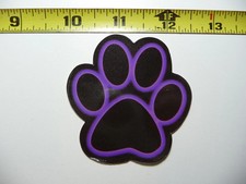 DOG DOGGIE PAW PRINT NEON STYLE SMALL STICKER DECAL COLORFUL FUNNY
