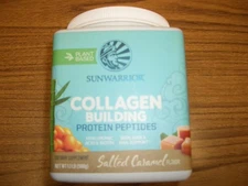 Sunwarrior Collagen Building Protein Peptides Salted Caramel 1 lb Exp 3/2026