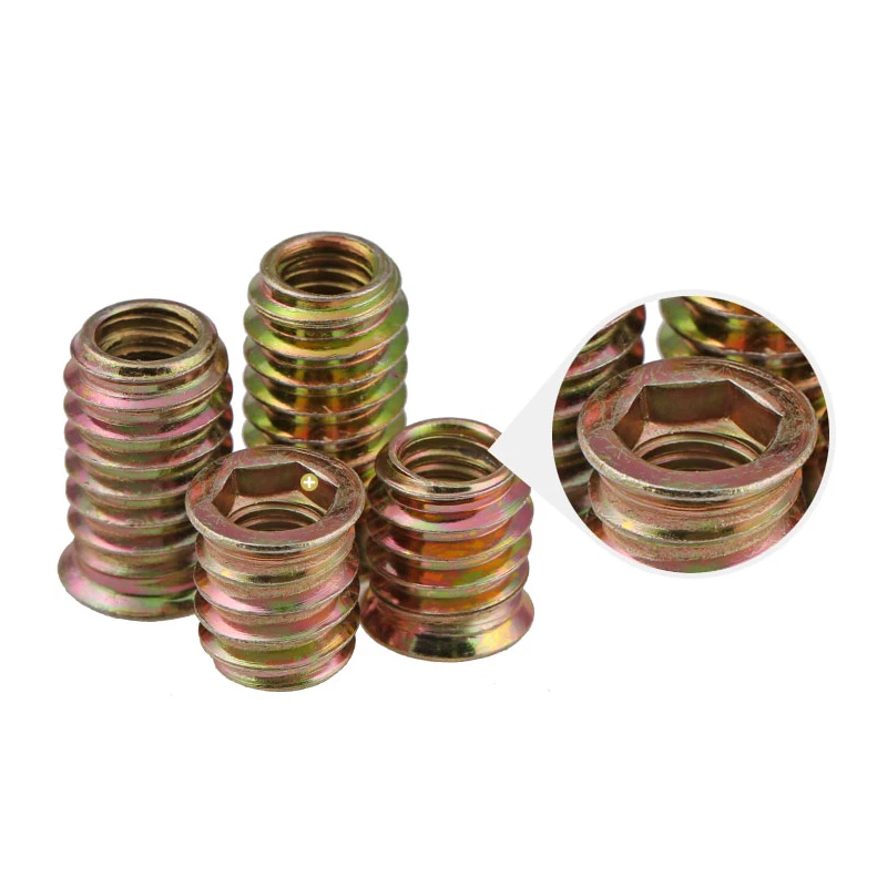 Wood Threaded Inserts Nuts Alloy Galvanised Thread Furniture Fixing Screws - Image 4 of 4