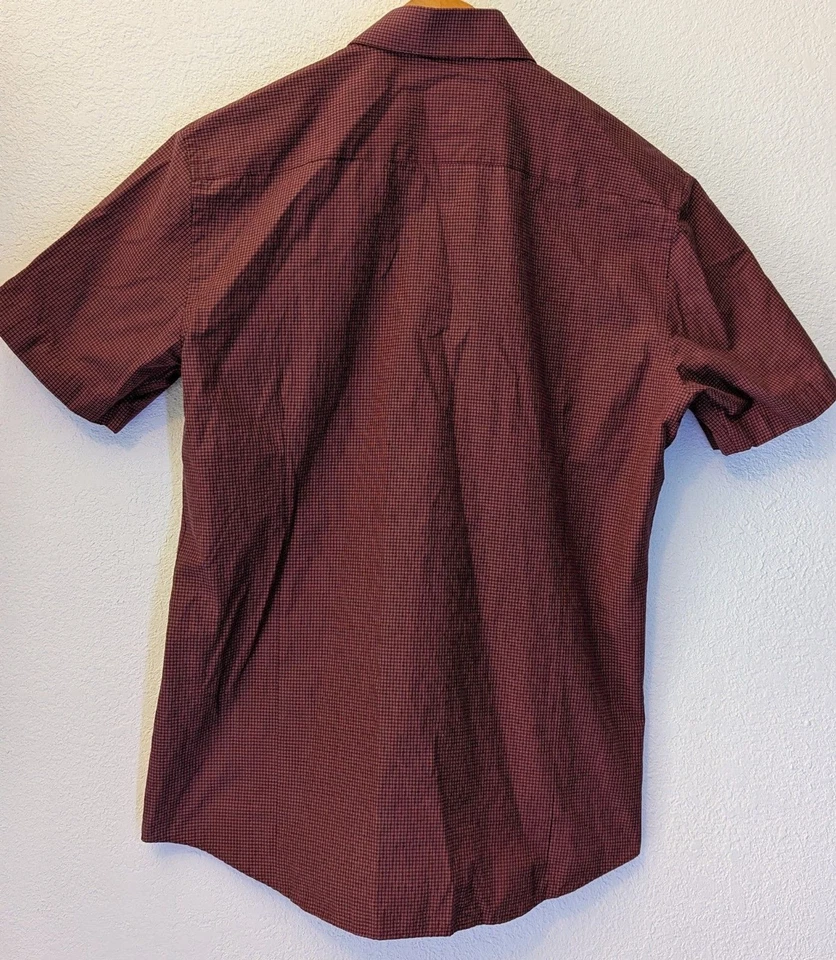 Bogosse Mens Shirt Size Medium (4L) Maroon Bust 21" Length 26" (388m) - Image 2 of 3
