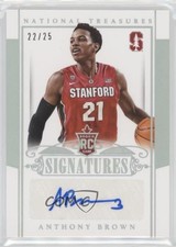 2015 National Treasures College Century Silver 22/25 Anthony Brown Auto 0us3