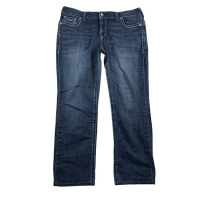 Ariat REAL Denim Womens 16WR Dark Wash Straight Leg Western Jeans Mid Rise