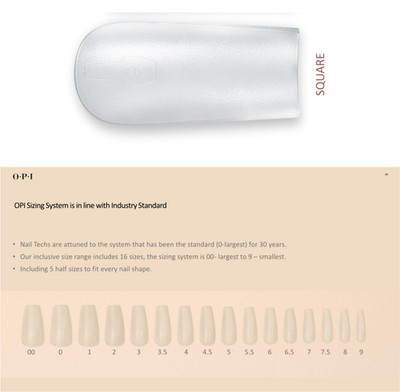 OPI GELevate Soft Gel Extensions Box 640 pcs Square Tip #FCT003