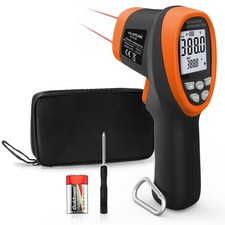 HOLDPEAK Pyrometer D:S=30:1, High Temp Infrared Thermometer -58℉~2732℉, Non-C...