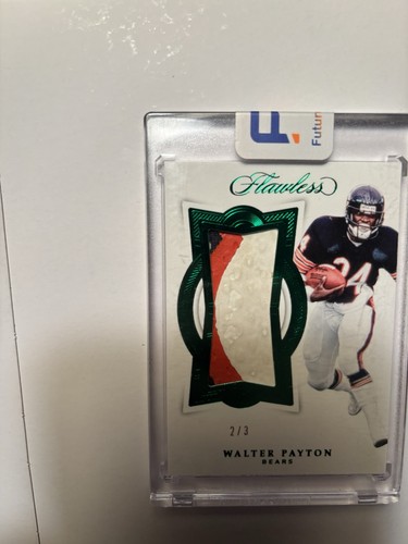 2018 Panini Flawless Walter Payton Game Used Patch/3 - Picture 2 of 10