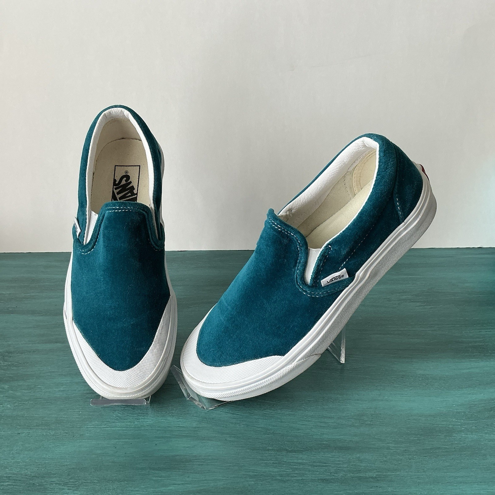 Sz 8 Teal Casual Skater Retro Comfort Shoes