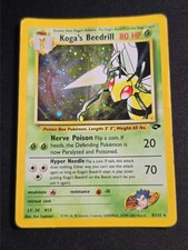 Koga's Beedrill 9/132 Gym Challenge Holo Damaged *Swirl*