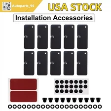Rear Window Louvers Replacement Hardware Double Side Tape Mounting Tools Kit Set