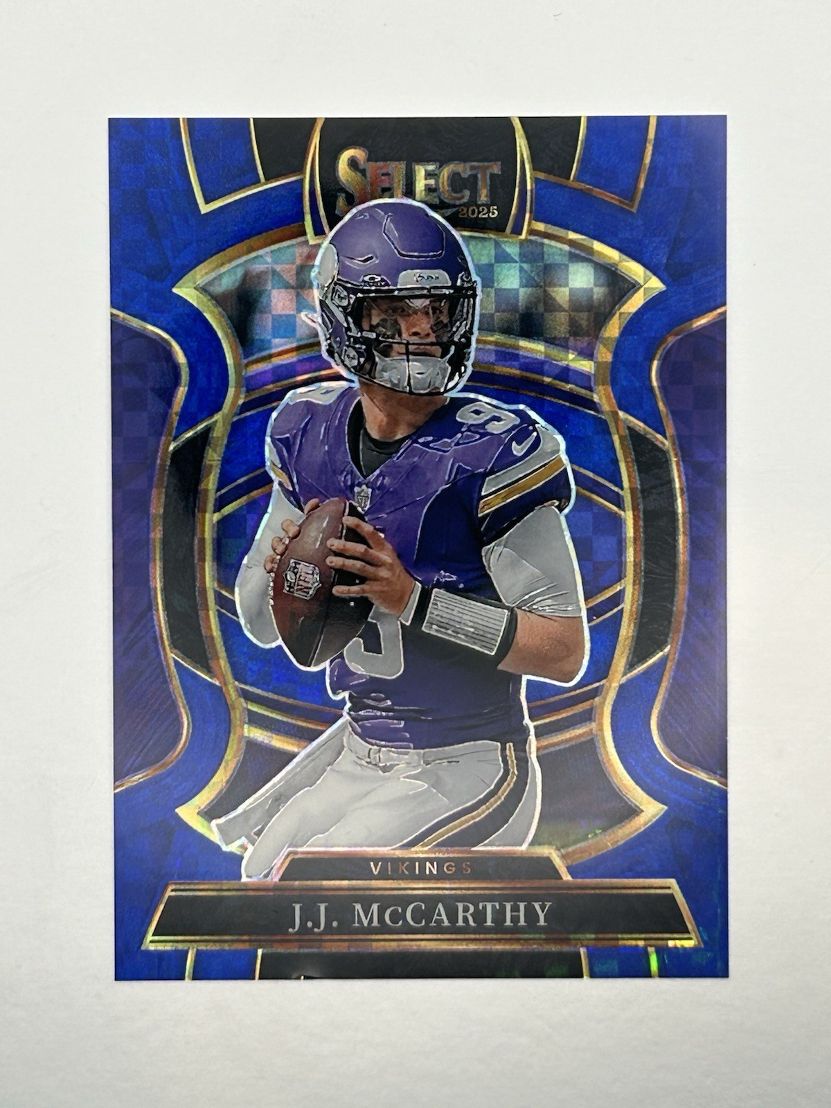 2025 Panini Select - Concourse J.J. McCarthy #63 Blue Prizm /249