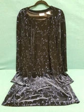 VTG Worthington Blue Floral Sparkly Faux Jacket Sheath Midi Dress Size 14 