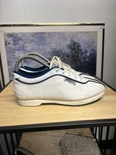 Nike X Vintage 80s Lace Up Bowling Shoes Split Toe White Blue Womens Size 7