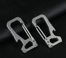 1PC Titanium Alloy Key Chain Carabiner Outdoor Travel Portable EDC Multi Tool