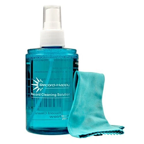 Record Cleaning Solution with Anti-static Vinyl Cloth - Premium LP Cler Fluid 