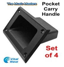 (4) Recessed Cabinet Plastic Pocket Handles Rack Case DJ PA Speaker Box Handle