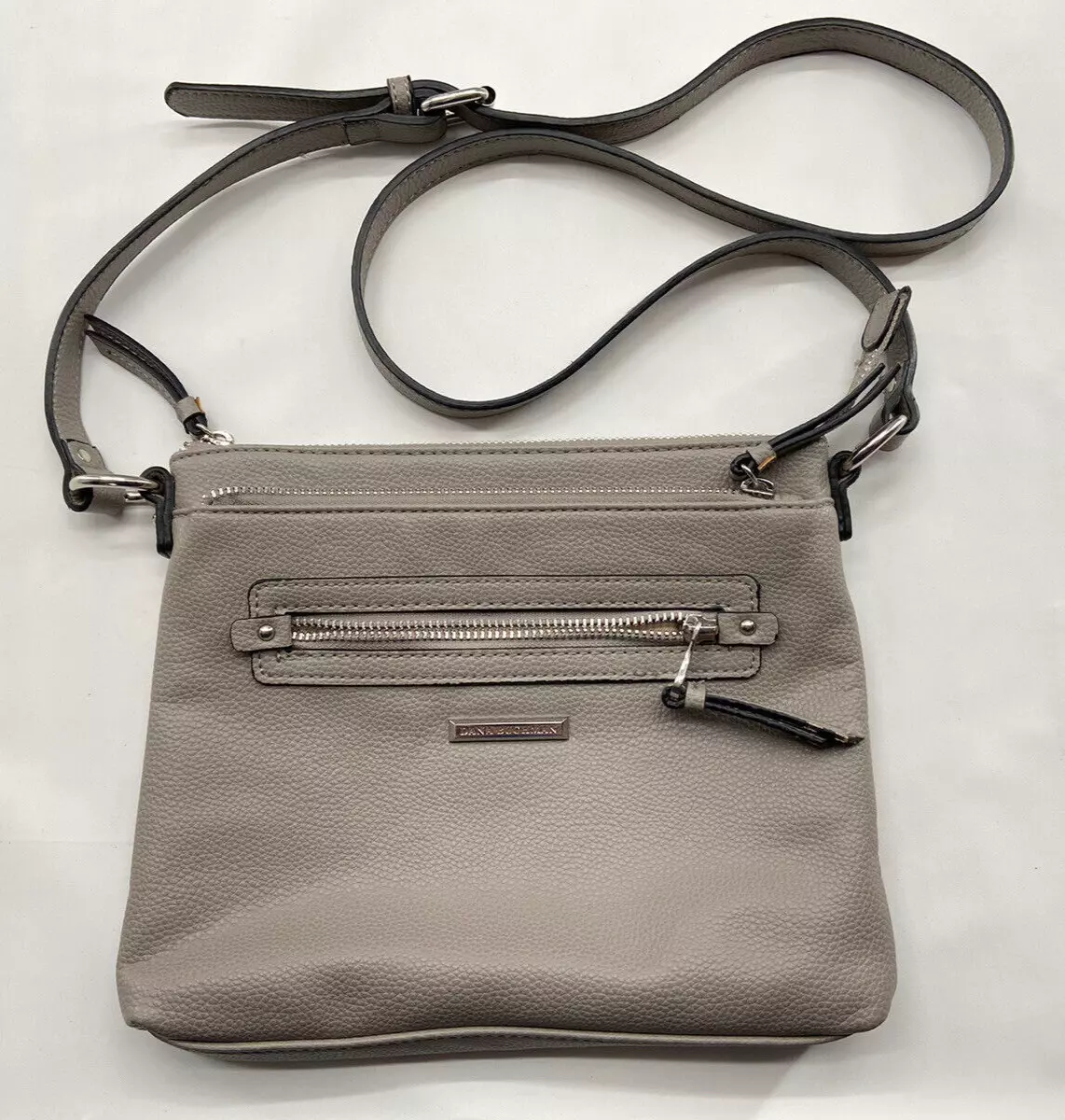 Dana Buchman Gray Purse Crossbody Adjustable Handbag-Medium-Several  Pockets-Gift