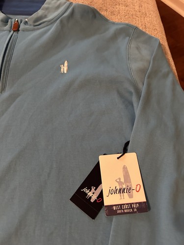 Johnnie O 1/4 Zip Performance Pullover Sweater Men’s XL Light Blue NWT - Picture 2 of 8