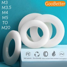 M2 M2.5 M3 M4 M5 M6 M8 M10 - M20 Clear NYLON FLAT FORM A WASHERS PLASTIC WASHER