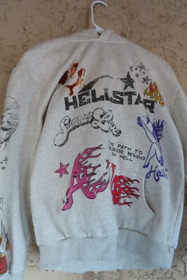 Hellstar Hoodie Four Cactus Label XL great graphics front, back & sleeve
