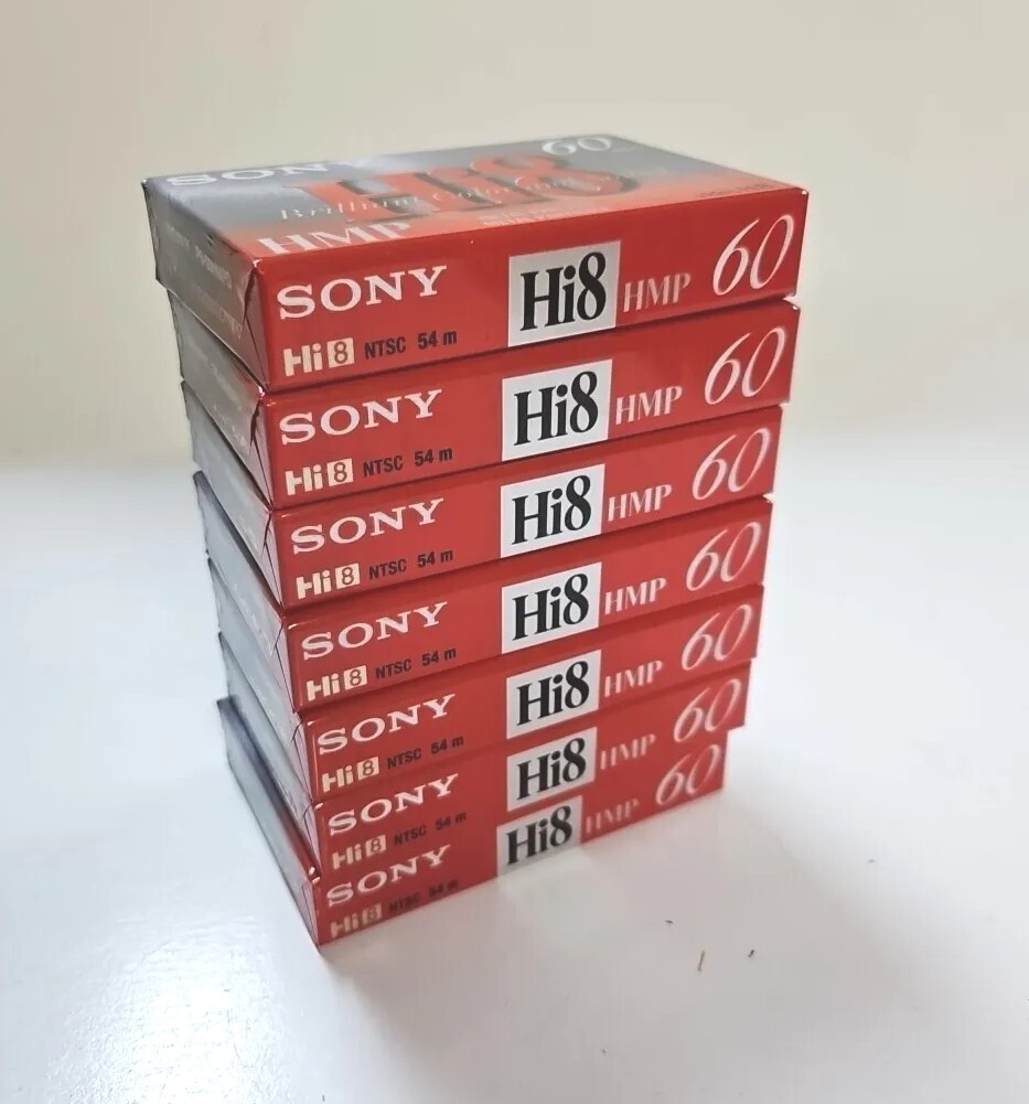 Sony Hi8 60 Min. Lot Of 8...HMP Metal Particle Tape Digital 8. New